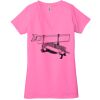 Ladies' Jersey Short-Sleeve Deep V-Neck T-Shirt Thumbnail