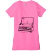 Ladies' Jersey Short-Sleeve Deep V-Neck T-Shirt Thumbnail