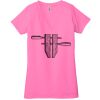 Ladies' Jersey Short-Sleeve Deep V-Neck T-Shirt Thumbnail