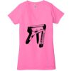 Ladies' Jersey Short-Sleeve Deep V-Neck T-Shirt Thumbnail