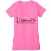 Ladies' Jersey Short-Sleeve Deep V-Neck T-Shirt Thumbnail