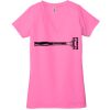 Ladies' Jersey Short-Sleeve Deep V-Neck T-Shirt Thumbnail