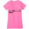Ladies' Jersey Short-Sleeve Deep V-Neck T-Shirt Thumbnail