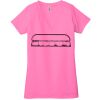Ladies' Jersey Short-Sleeve Deep V-Neck T-Shirt Thumbnail