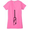 Ladies' Jersey Short-Sleeve Deep V-Neck T-Shirt Thumbnail