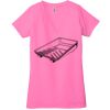 Ladies' Jersey Short-Sleeve Deep V-Neck T-Shirt Thumbnail