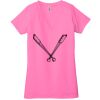 Ladies' Jersey Short-Sleeve Deep V-Neck T-Shirt Thumbnail