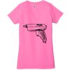 Ladies' Jersey Short-Sleeve Deep V-Neck T-Shirt Thumbnail