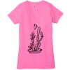 Ladies' Jersey Short-Sleeve Deep V-Neck T-Shirt Thumbnail