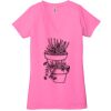 Ladies' Jersey Short-Sleeve Deep V-Neck T-Shirt Thumbnail