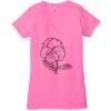 Ladies' Jersey Short-Sleeve Deep V-Neck T-Shirt Thumbnail