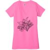 Ladies' Jersey Short-Sleeve Deep V-Neck T-Shirt Thumbnail
