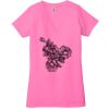 Ladies' Jersey Short-Sleeve Deep V-Neck T-Shirt Thumbnail