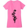 Ladies' Jersey Short-Sleeve Deep V-Neck T-Shirt Thumbnail