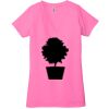 Ladies' Jersey Short-Sleeve Deep V-Neck T-Shirt Thumbnail