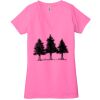 Ladies' Jersey Short-Sleeve Deep V-Neck T-Shirt Thumbnail