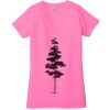 Ladies' Jersey Short-Sleeve Deep V-Neck T-Shirt Thumbnail