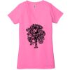 Ladies' Jersey Short-Sleeve Deep V-Neck T-Shirt Thumbnail