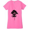 Ladies' Jersey Short-Sleeve Deep V-Neck T-Shirt Thumbnail