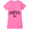 Ladies' Jersey Short-Sleeve Deep V-Neck T-Shirt Thumbnail