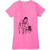 Ladies' Jersey Short-Sleeve Deep V-Neck T-Shirt Thumbnail