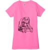 Ladies' Jersey Short-Sleeve Deep V-Neck T-Shirt Thumbnail