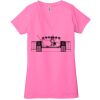 Ladies' Jersey Short-Sleeve Deep V-Neck T-Shirt Thumbnail