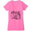 Ladies' Jersey Short-Sleeve Deep V-Neck T-Shirt Thumbnail