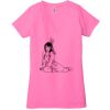 Ladies' Jersey Short-Sleeve Deep V-Neck T-Shirt Thumbnail