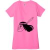 Ladies' Jersey Short-Sleeve Deep V-Neck T-Shirt Thumbnail