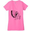 Ladies' Jersey Short-Sleeve Deep V-Neck T-Shirt Thumbnail