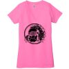Ladies' Jersey Short-Sleeve Deep V-Neck T-Shirt Thumbnail