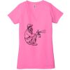 Ladies' Jersey Short-Sleeve Deep V-Neck T-Shirt Thumbnail