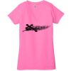 Ladies' Jersey Short-Sleeve Deep V-Neck T-Shirt Thumbnail