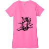 Ladies' Jersey Short-Sleeve Deep V-Neck T-Shirt Thumbnail