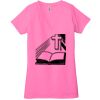 Ladies' Jersey Short-Sleeve Deep V-Neck T-Shirt Thumbnail