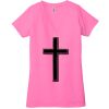 Ladies' Jersey Short-Sleeve Deep V-Neck T-Shirt Thumbnail