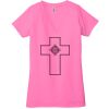 Ladies' Jersey Short-Sleeve Deep V-Neck T-Shirt Thumbnail
