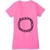 Ladies' Jersey Short-Sleeve Deep V-Neck T-Shirt Thumbnail