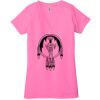 Ladies' Jersey Short-Sleeve Deep V-Neck T-Shirt Thumbnail