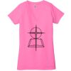 Ladies' Jersey Short-Sleeve Deep V-Neck T-Shirt Thumbnail