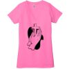 Ladies' Jersey Short-Sleeve Deep V-Neck T-Shirt Thumbnail