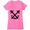 Ladies' Jersey Short-Sleeve Deep V-Neck T-Shirt Thumbnail