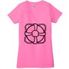 Ladies' Jersey Short-Sleeve Deep V-Neck T-Shirt Thumbnail