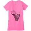 Ladies' Jersey Short-Sleeve Deep V-Neck T-Shirt Thumbnail