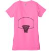 Ladies' Jersey Short-Sleeve Deep V-Neck T-Shirt Thumbnail