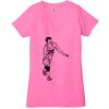 Ladies' Jersey Short-Sleeve Deep V-Neck T-Shirt Thumbnail
