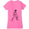 Ladies' Jersey Short-Sleeve Deep V-Neck T-Shirt Thumbnail