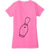 Ladies' Jersey Short-Sleeve Deep V-Neck T-Shirt Thumbnail