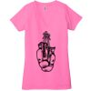 Ladies' Jersey Short-Sleeve Deep V-Neck T-Shirt Thumbnail